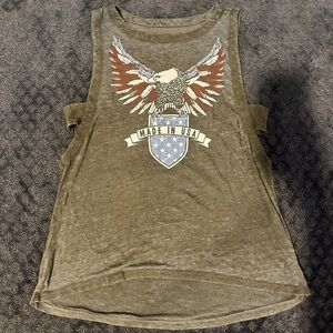 NWOT- Chaser Made in USA burnout tank with side cutout